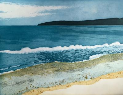 Receding tide 1982 aquatint etching 18x24 copy 2