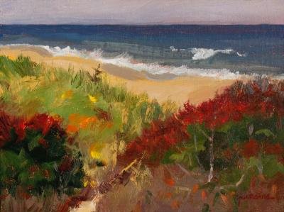 Newcomb hollow tideline 2017 oil 6x8  copy