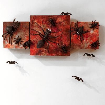 Ants do creep and spiders crawl in the house and up the wall